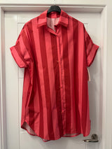 Gorgeous Stripe Shirt Dress 100% Cotton