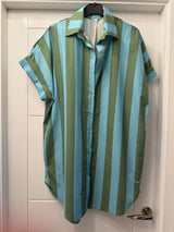 Gorgeous Stripe Shirt Dress 100% Cotton