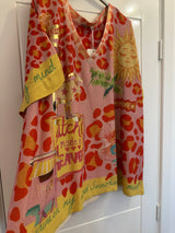 Luxury Summer Oversized V Neck Top up to size 20