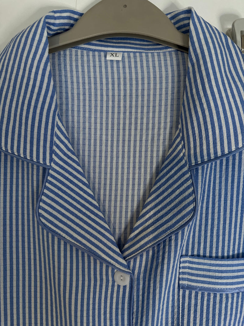 Blue Stripe short sleeve pyjamas