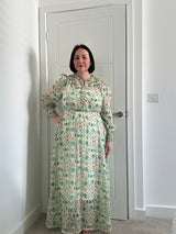 Shirred Chiffon Dress