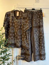 Bandana Paisley Trouser Shirt Co-ord