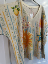 Luxury Summer Oversized V Neck Top up to size 20