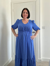 Tiered V-neck Midaxi Dress Sz 12-18