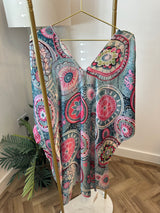 Pattern Beach Dress Cover Up. 10-22/24