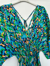 Abstract Print Wide Leg Jumpsuit