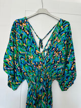 Abstract Print Wide Leg Jumpsuit