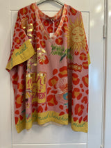 Luxury Summer Oversized V Neck Top up to size 20