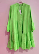Short Neon Cotton Dress 8-18