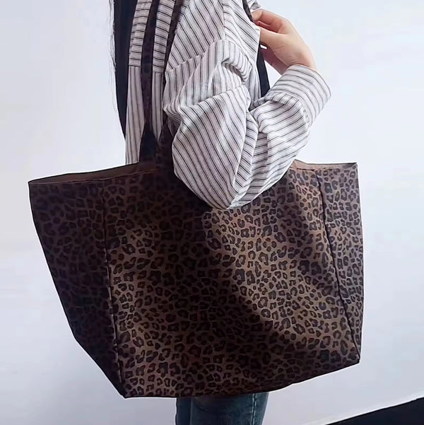 Leopard Print Tote Bag - personalised vinyl free