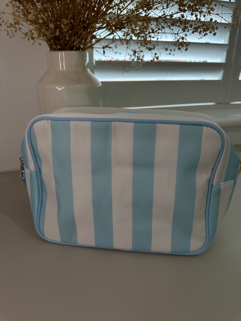 XL Stripe Nylon Pouch - Various Colours **Free personalisation**