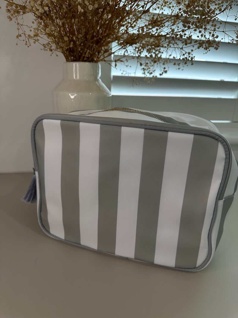 XL Stripe Nylon Pouch - Various Colours **Free personalisation**