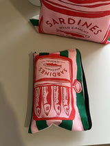 Canvas Tote & matching pouch set - Pink & Green