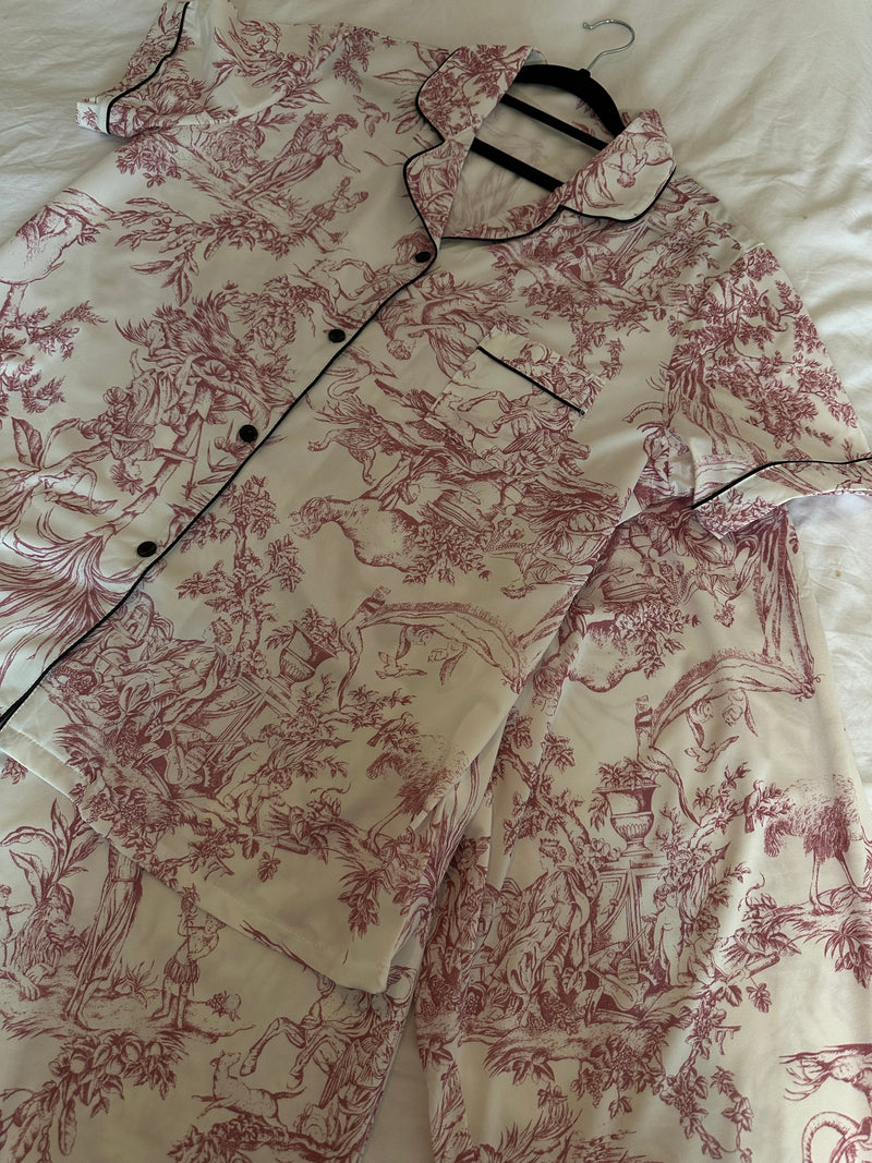 Ladies Toile Pyjamas- various colours - various sizes