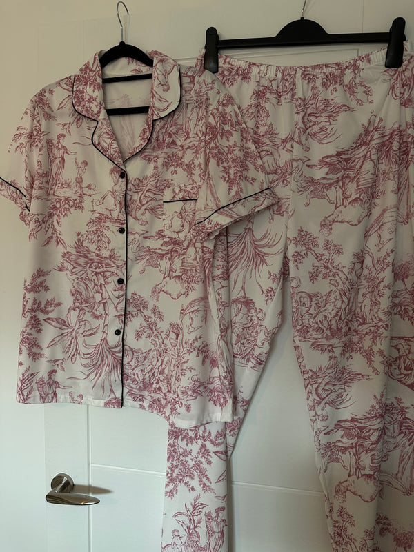 Ladies Toile Pyjamas- pink various sizes