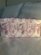 Pink Toile Chinoiserie Medium Nylon Pouch