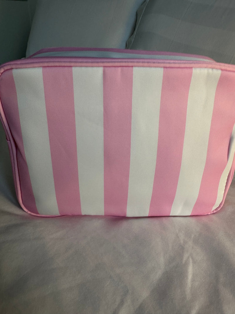 XL Stripe Nylon Pouch - Various Colours **Free personalisation**