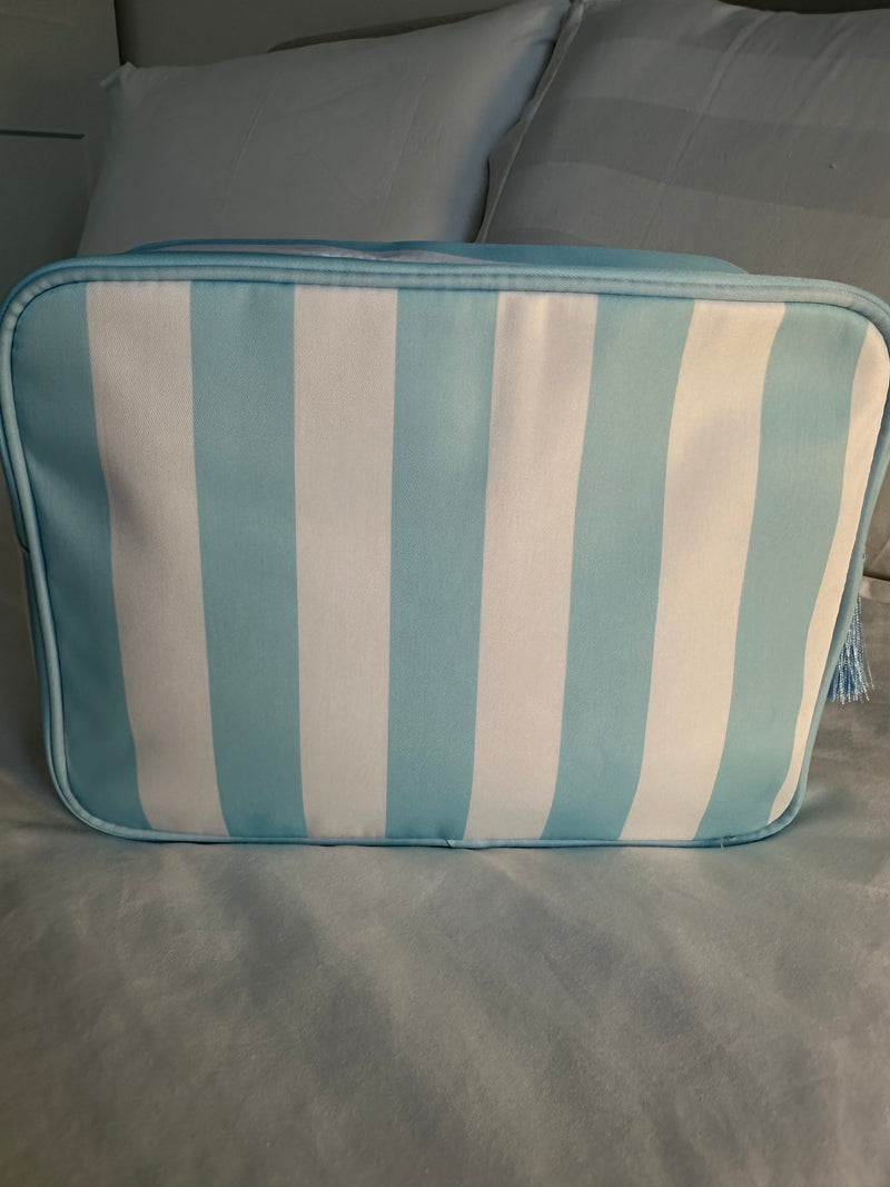 XL Stripe Nylon Pouch - Various Colours **Free personalisation**