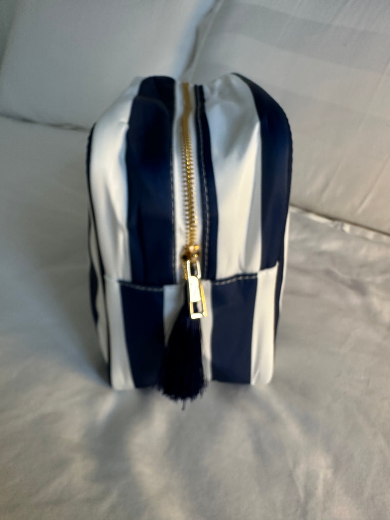 XL Stripe Nylon Pouch - Various Colours **Free personalisation**
