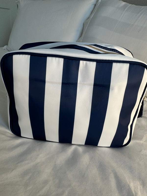 XL Stripe Nylon Pouch - Various Colours **Free personalisation**