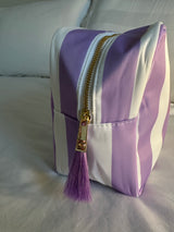 XL Stripe Nylon Pouch - Various Colours **Free personalisation**