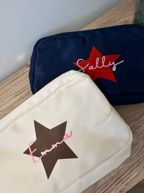 Star with name - choose two colours - free personalisation
