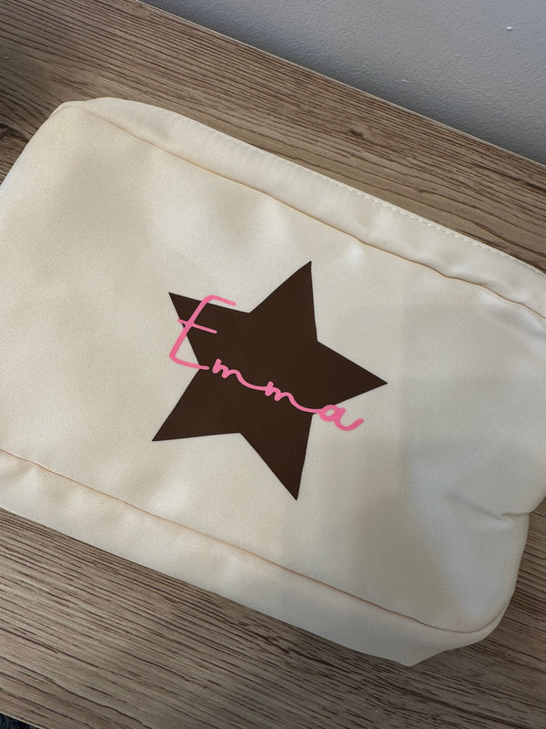 Star with name - choose two colours - free personalisation