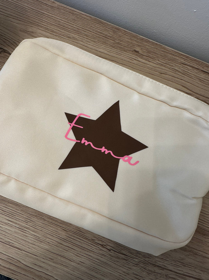 Star with name - choose two colours - free personalisation