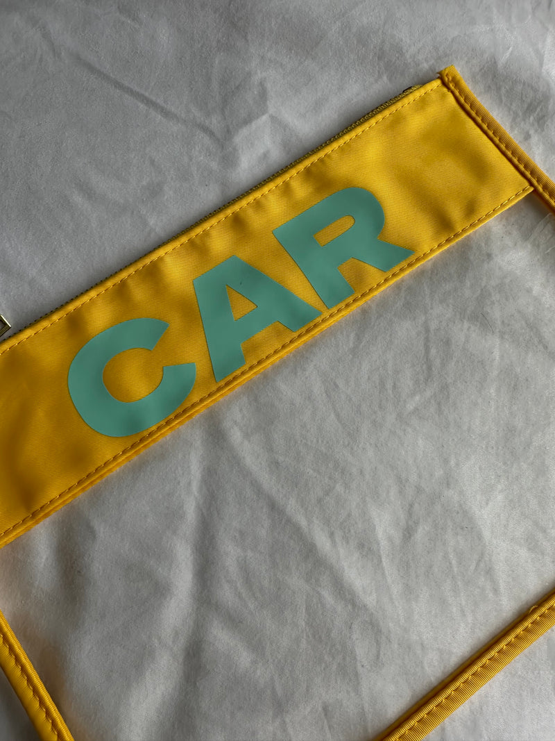 Clear Yellow Pouch with Green CAR