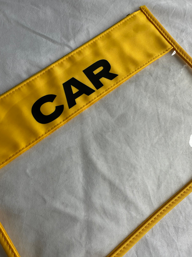 Clear Yellow Pouch with black CAR