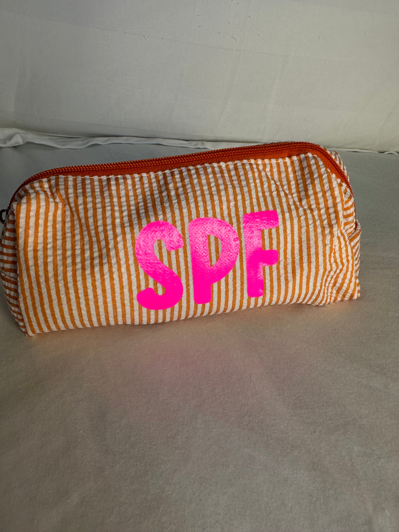 Orange Pouch with Hot Pink SPF