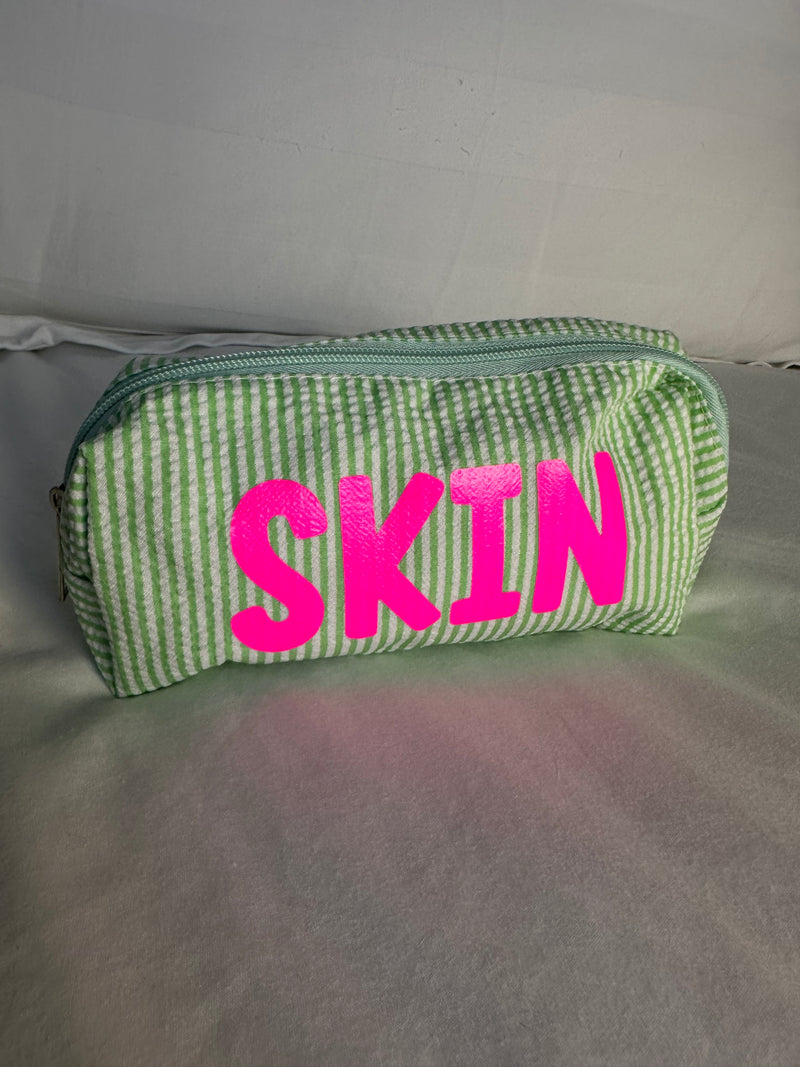 Green Pouch with Hot Pink SKIN
