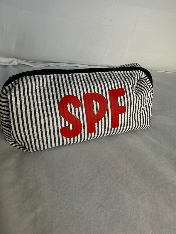 Black Pouch with Red SPF