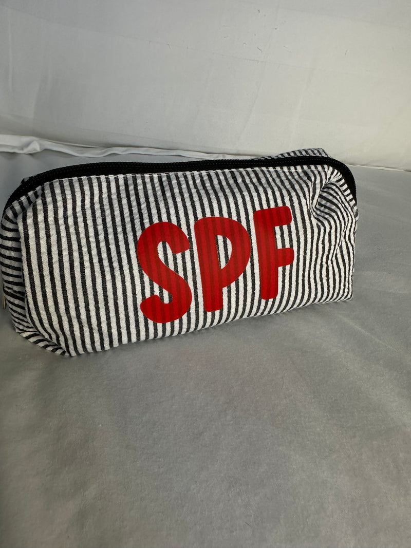 Black Pouch with Red SPF