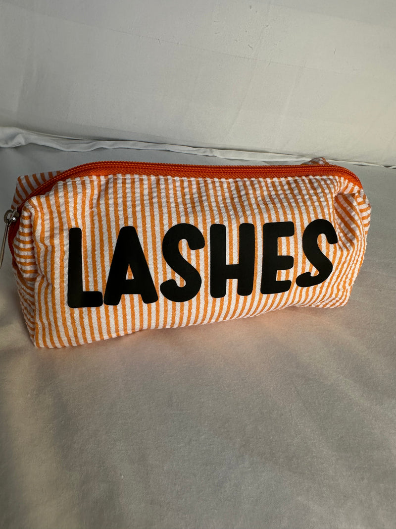 Orange Pouch with Black LASHES