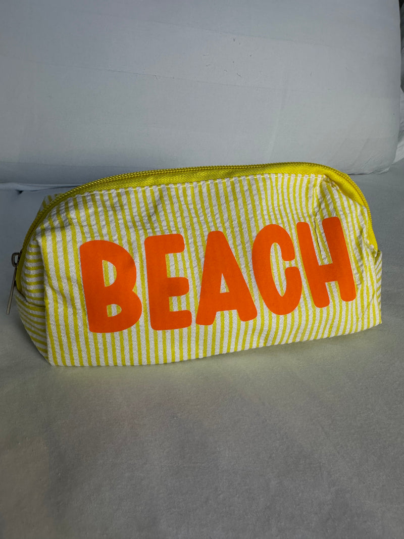 Yellow Pouch with Orange BEACH