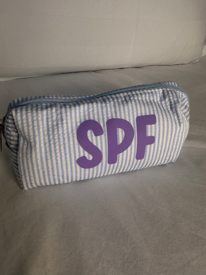 Blue Pouch with Lilac SPF