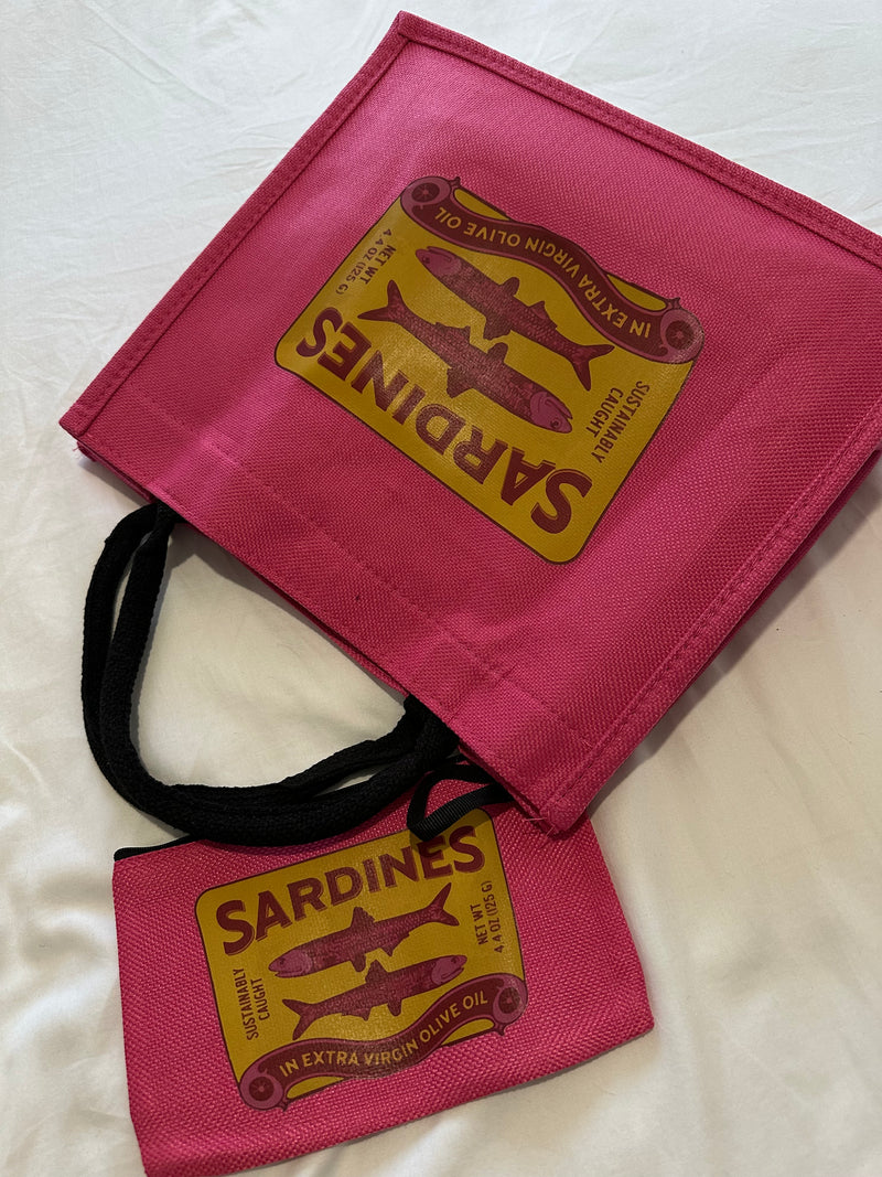 Hot Pink Tote Bag with matching Pouch