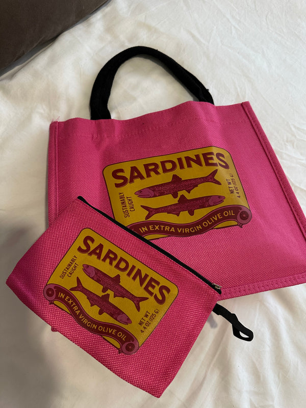 Hot Pink Tote Bag with matching Pouch