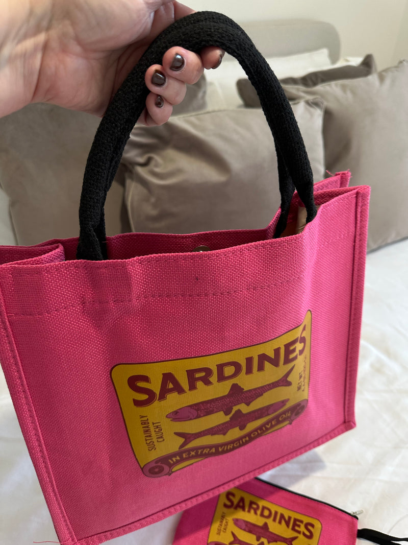Hot Pink Tote Bag with matching Pouch