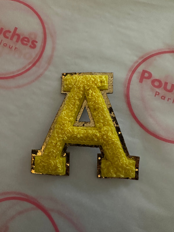 Yellow Chenille Letter 5.5cm