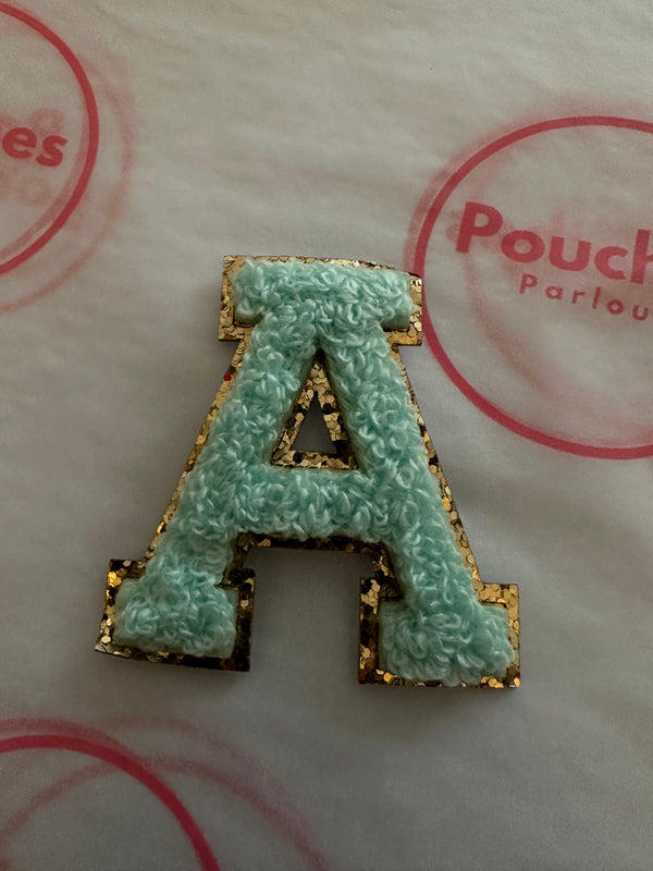 Turquoise Chenille Letter 5.5cm