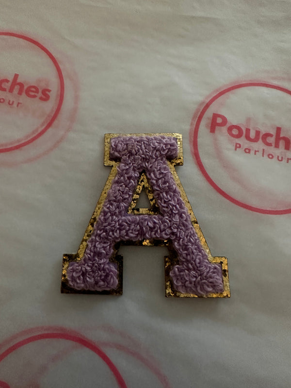 Lilac Chenille Letter 5.5cm
