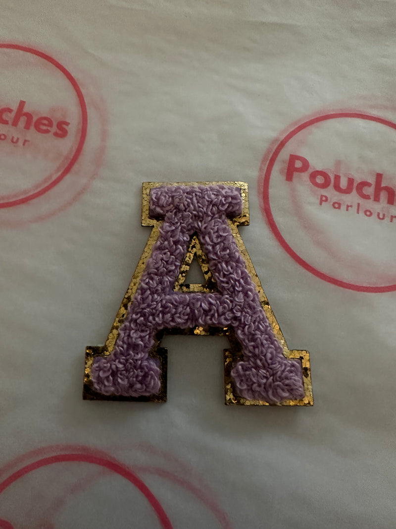 Lilac Chenille Letter 5.5cm