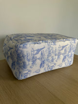 Blue Toile Chinoiserie Medium Nylon Pouch