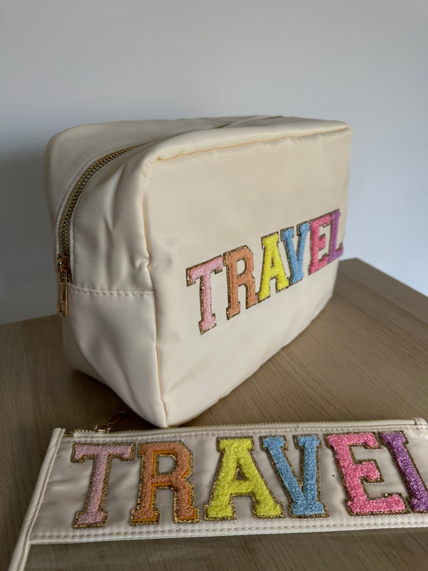 TRAVEL Nude Duo Set - XL pouch & Clear pouch - ready to go