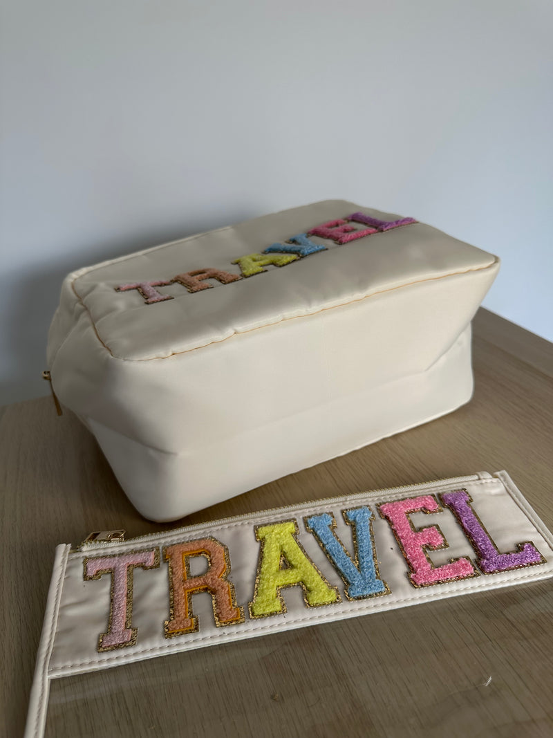 TRAVEL Nude Duo Set - XL pouch & Clear pouch - ready to go
