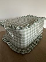 Gingham Ruffle pouch - various colours