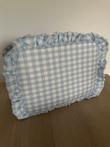 Gingham Ruffle pouch - various colours