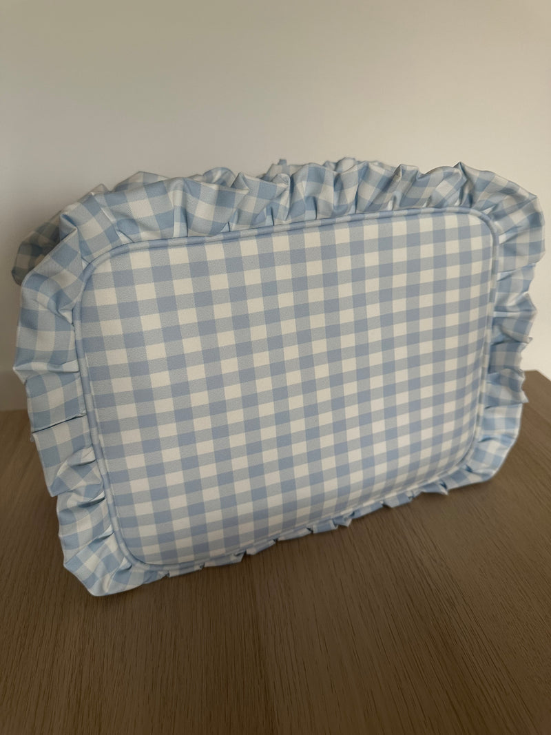 Gingham Ruffle pouch - various colours